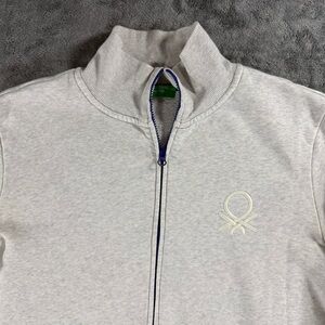 United Colors of Benetton Pure Cotton Sweatshirt Full Zip High Collar Comfy